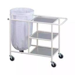 ABCO 030 Stainless Steel 31x24x55 inch Linen Trolley-image-11