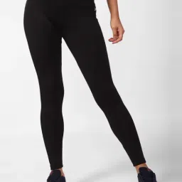 Reebok Black Mid Rise Sports Tights-image-53