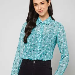 PURYS Blue Printed Shirt-image-43