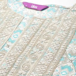 Libas Ethnic Motifs Printed Regular Sequinned Kurta with Palazzos & Dupatta image 2