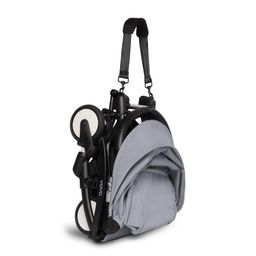 BABYZEN YOYO² Stroller Combo - Lightweight, Compact, Foldable Stroller- Multiple Recline Positions, Travel Friendly, 5 Point Harness - Includes Black Frame with Stone seat Cushion and Matching Canopy image 4