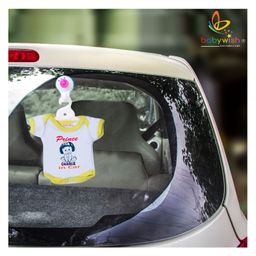 Babywish Baby on Board Car Decals Cloth Safety Sign Board - Yellow-image-63