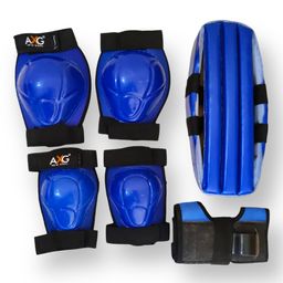 AXG NEW GOAL Unique design Quintessential Durable & Stylish Protective Kit Skating Guard Combo  - Blue-13