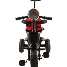 Joyride Learn To Ride Music And Light Plug N Play Tricycle With Safety Harness Parental Handle - Red-18