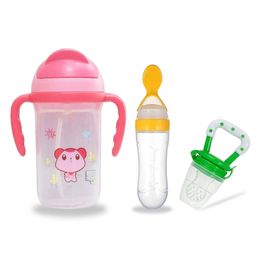 Chinmay Kids Soft Straw Feeding Sipper Anti Spill for Kids With Fruit Feeder And Soother - Made of Food-Grade Material, 100% free of BPA  (Pink-Yellow-Green)-image-81
