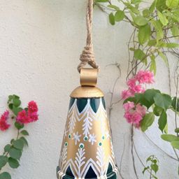 Jasmey Homes Harmony Bells, Christmas Decor |Gift Items |Wall Hangings (GREEN)-11