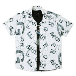 CAVIO Cotton HalfSleeves Alphabet Printed Shirt With Tee - Grey-image-5