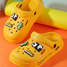 PASSION PETALS Panda Applique Detailed Clogs - Yellow-image-60
