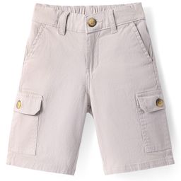 Primo Gino Cotton Woven Elastane Cargo Pocket Bermuda Shorts - Beige-image-37
