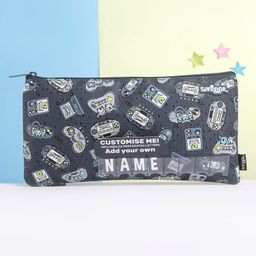 Smiggle Printed Pencil Pouch - Grey-image-8