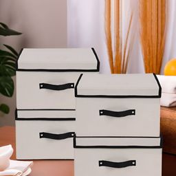 RUBOXA White Set of 4 Regular Multi-Utility Organisers-image-66
