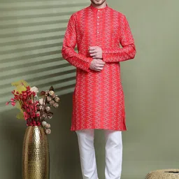 Armaan Ethnic Men Ethnic Motifs Printed Regular Kurta with Pyjamas-18