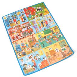 Ratnas Our Helpers Activity Mat With Flash Cards - Multicolor image 2