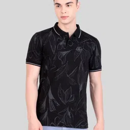 FLYIND VOGUE OUTFIT Men Floral Printed Polo Collar Cut Outs T-shirt-picture-26