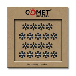 Comet Busters Beautiful Traditional Designer Bindis - Black-57