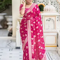AMRUTKALA SAREES Woven Design Zari Banarasi Saree-image-85