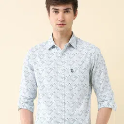 U.S. Polo Assn. Men Classic Fit Spread Collar Conversational Printed Cotton Casual Shirt-picture-45