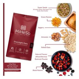 Miheso Overnight Oats Mixed Berries Pack of 7 Super Breakfast - 420 gm image 4