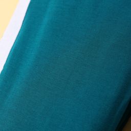 Smarty Boys Sinker Knit Full Length Track Pants With Text Print & Tape Detailing - Teak Blue image 4