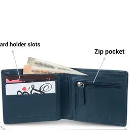 Mochi Men Abstract Textured Leather Two Fold Wallet image 3