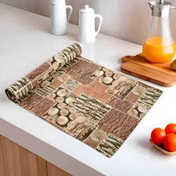Aura Brown Set of 1 Water Resistant Shelf Liner Organisers-57