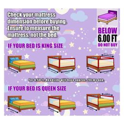 Kiddery Bed Rails Guard for Baby Safety with Adjustable Height & Single Side - Red image 5