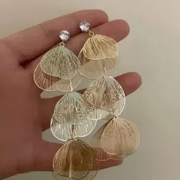 styledose Sterling Silver Leaf Shaped Drop Earrings image 2