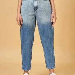 People by Pantaloons Blue Cotton Mid Rise Tie & Dye Jeans-image-57