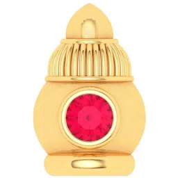 P.C. Chandra Jewellers 22k Gold Sindoor Case Shaped Red Stone Nosepin-image-21