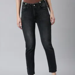 showoffff SHOWOFF Black Denim Regular Fit Mid Rise Jeans-picture-27