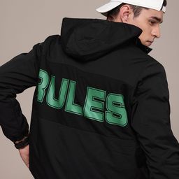 FCUK Brand Logo Printed Hooded Padded Jacket-image-66