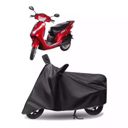 Auto Pearl Polyester Two Wheeler Cover for Lohia Oma Star (Grey)-image-38