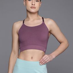 HRX by Hrithik Roshan Solid Anti Microbial Sports Seamless Bra - Full Coverage Lightly Padded-52