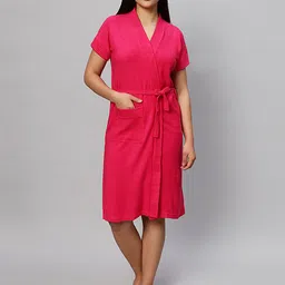 LacyLook Half Sleeved Bath Robe-image-4