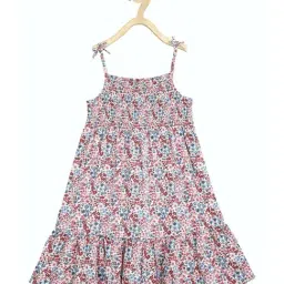 Peter England Kids Pink Cotton Floral Print Dress-image-28