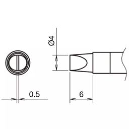 Hakko Soldering Tip Replacement T39 Series D Type, T39-DS4 image 3