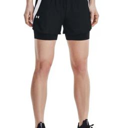 UNDER ARMOUR Black Striped Mid Rise Sports Shorts-picture-33