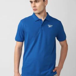 Reebok Blue Cotton Slim Fit Training Sports Polo-image-89