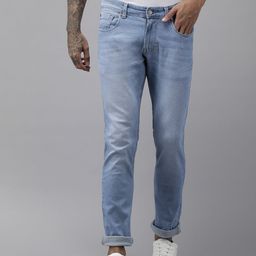 SPYKAR Men Blue Skinny Slim Fit Low-Rise Narrow Leg Heavy Fade Stretchable Jeans-image-36