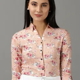 SHOWOFF Peach Floral Print Shirt-picture-15