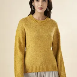 Akkriti by Pantaloons Yellow Regular Fit Sweater-picture-15