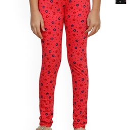 BAESD Girls Pack Of 2 Printed Pure Cotton Ankle Length Leggings-image-36