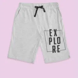 Pantaloons Junior Grey Cotton Printed Shorts-picture-46