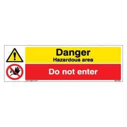SUNSIGNS Danger Hazardous Area, Do No Enter Signages Size 300x100 mm HP Print + Vinyl + Sun Board, SN0150-image-59