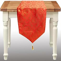 Pink Parrot Multi12 inch x 70 inch Jacquard Silk Table Runner-image-43