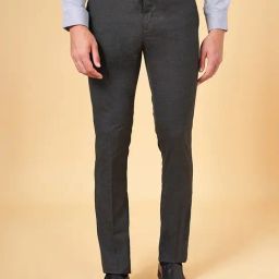 Byford By Pantaloons Charcoal Slim Fit Trousers-image-72