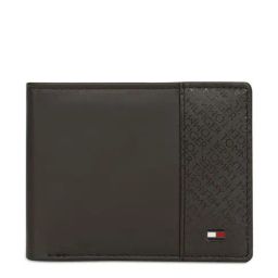 Tommy Hilfiger Eger Brown Leather Logo Bi-Fold Wallet-image-91