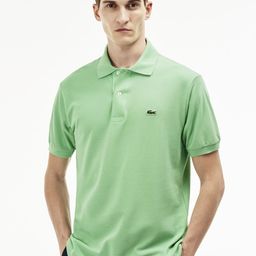 Lacoste Men Green Solid Polo Collar Pure Cotton T-shirt-image-36
