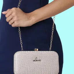 Lavie Pink Synthetic Minaudiere Clutch-12