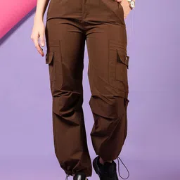 V-Mart Women Regular Fit Cargo Styles Joggers Trousers-picture-11